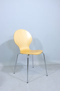 Stuhl Holz Metall Stapelstuhl Design Esszimmerstuhl Vintage Retro Chair