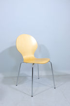 Stuhl Holz Metall Stapelstuhl Design Esszimmerstuhl Vintage Retro Chair