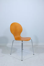 Mid Century Stuhl Holz Metall Stapelstuhl Design Retro Esszimmerstuhl Vintage