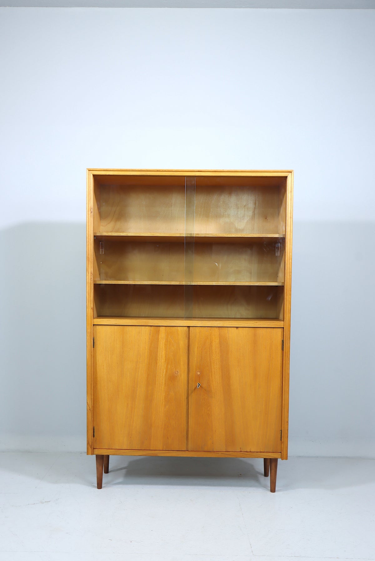 Mid Century Highboard 60er Retro Vintage DDR Vitrine Schrank Holz