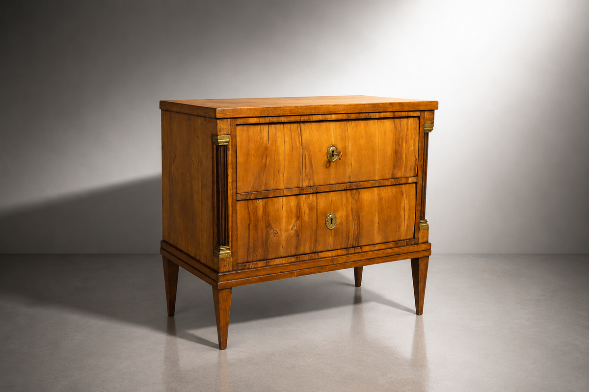 Original Biedermeier Kommode Antik Empire Holz Sideboard Cabinet Vintage Schrank