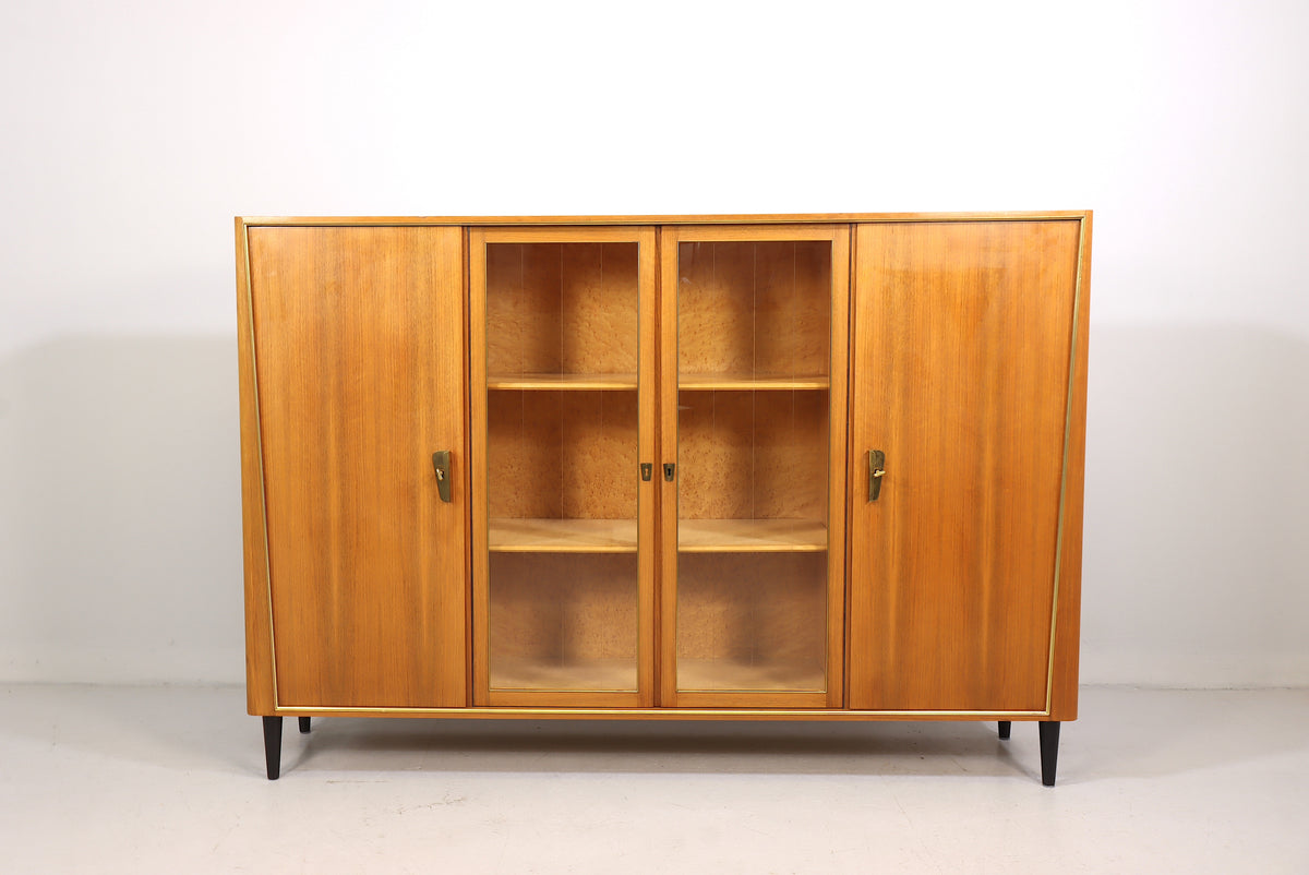 Mid Century Vitrine Highboard Vintage Vitrinenschrank Barschrank Bar Cabinet Glass Cabinet