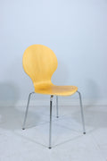 Stuhl Holz Metall Stapelstuhl Design Esszimmerstuhl Vintage Retro Chair