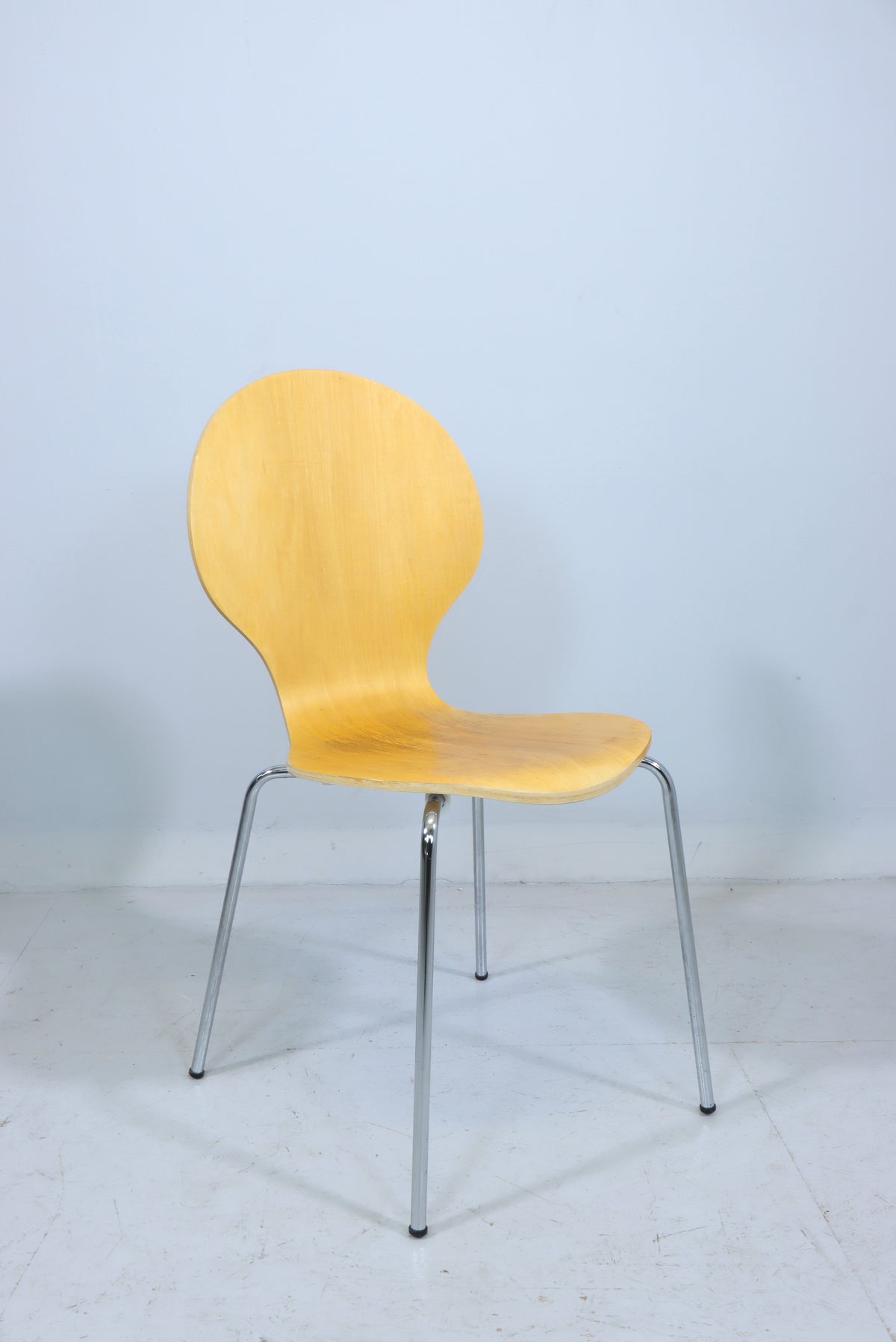 Stuhl Holz Metall Stapelstuhl Design Esszimmerstuhl Vintage Retro Chair