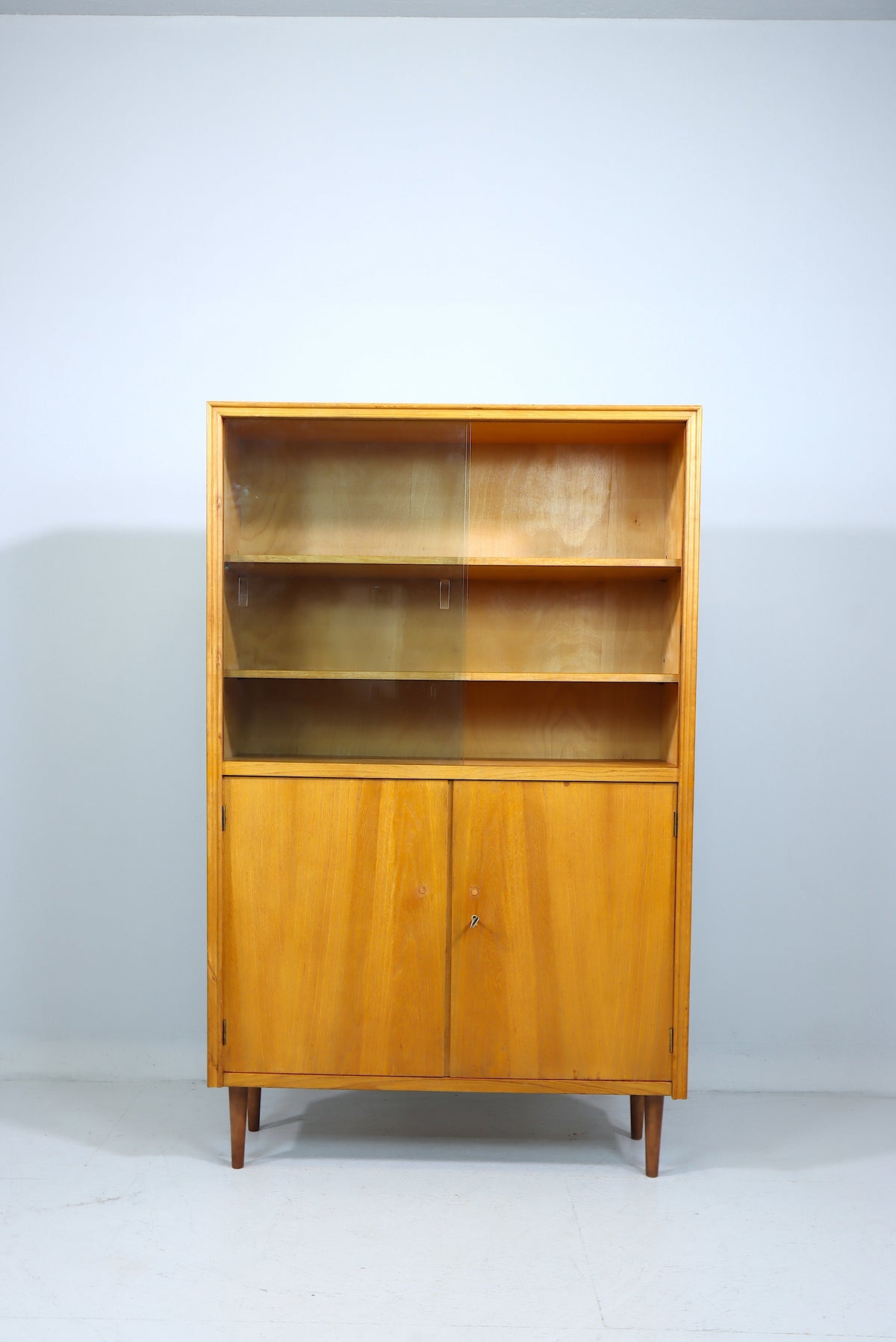 Mid Century Highboard 60er Retro Vintage DDR Vitrine Schrank Holz