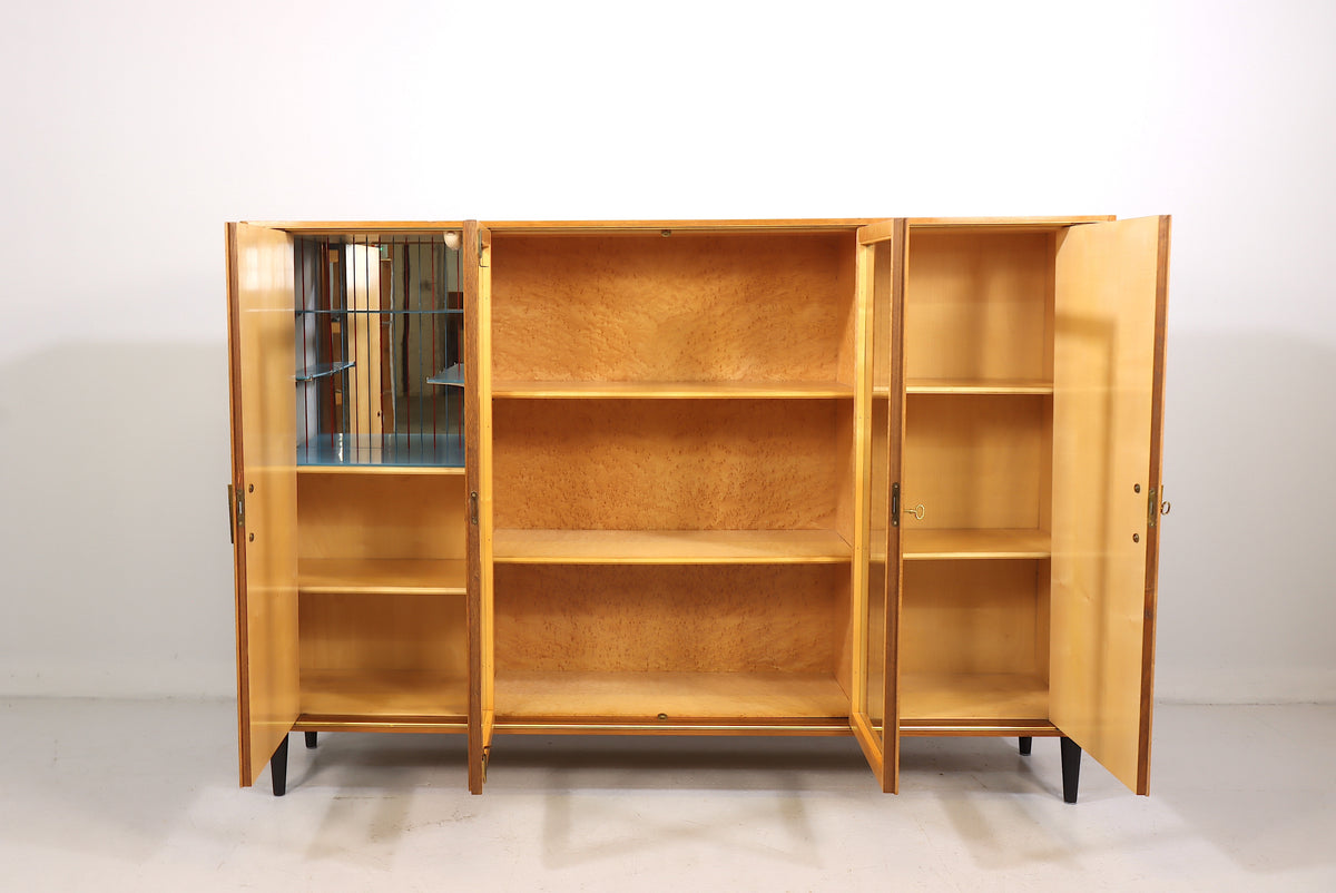 Mid Century Vitrine Highboard Vintage Vitrinenschrank Barschrank Bar Cabinet Glass Cabinet