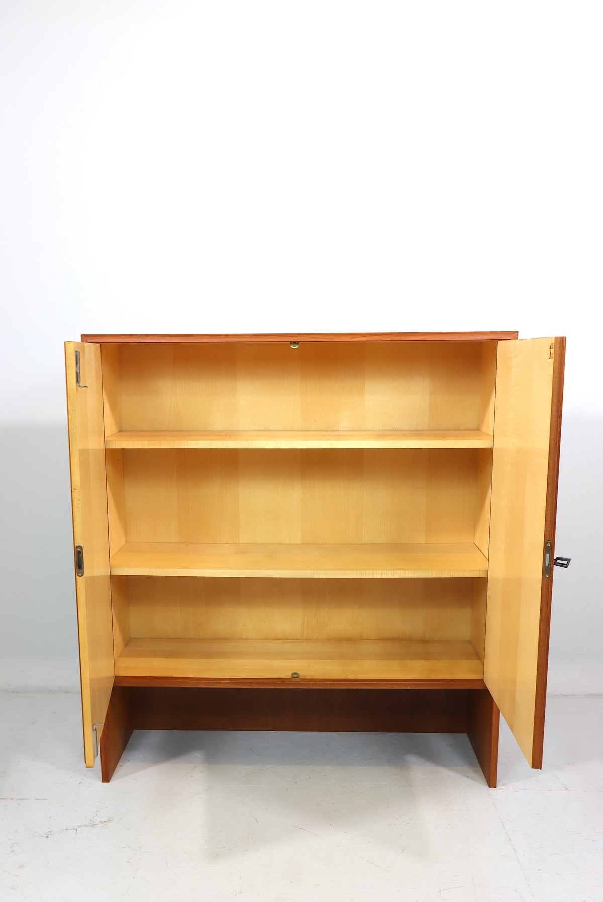 Mid Century Teak Aktenschrank 60er Jahre Vintage Bücherschrank Holzschrank Filing Cabinet Bookcase