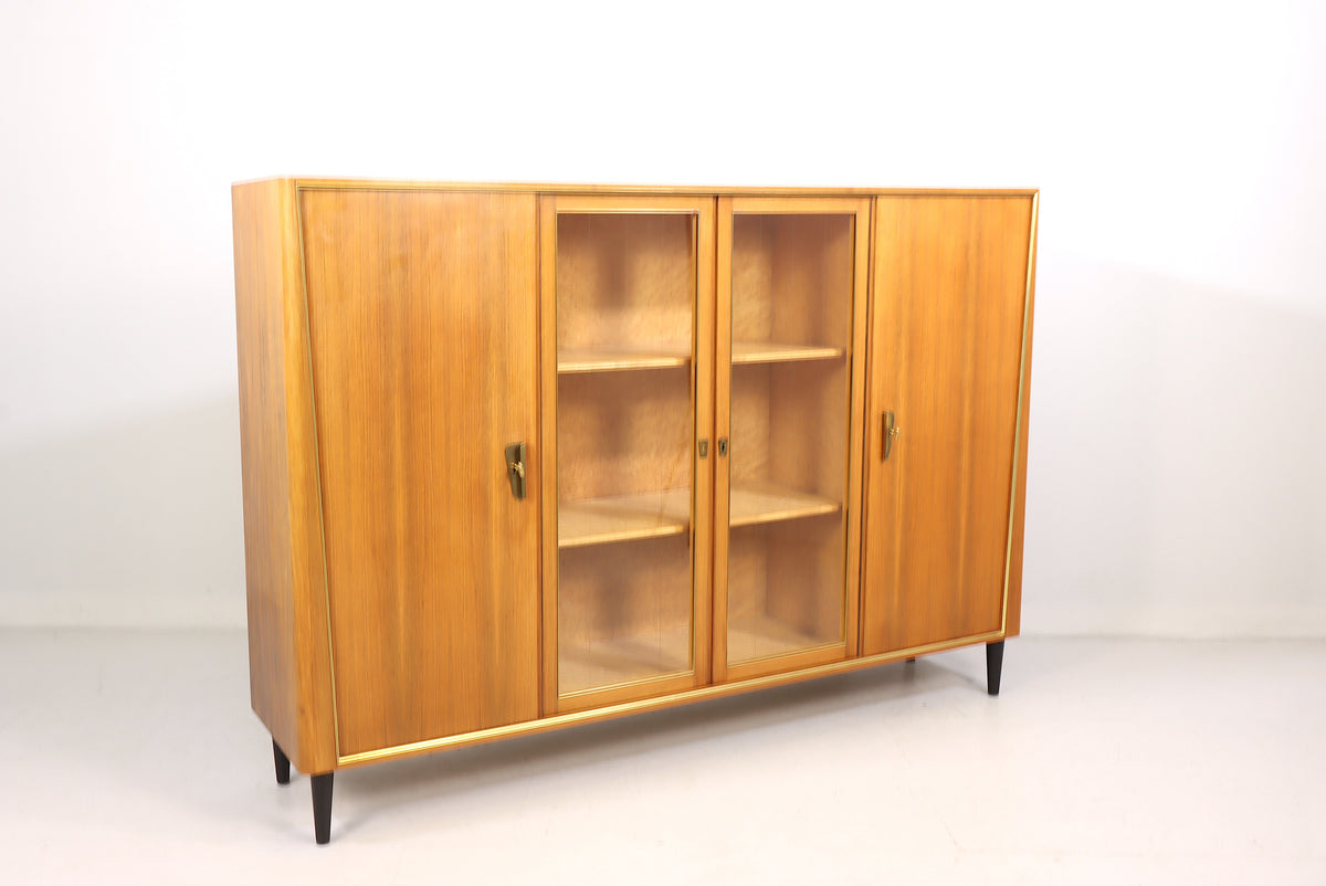 Mid Century Vitrine Highboard Vintage Vitrinenschrank Barschrank Bar Cabinet Glass Cabinet