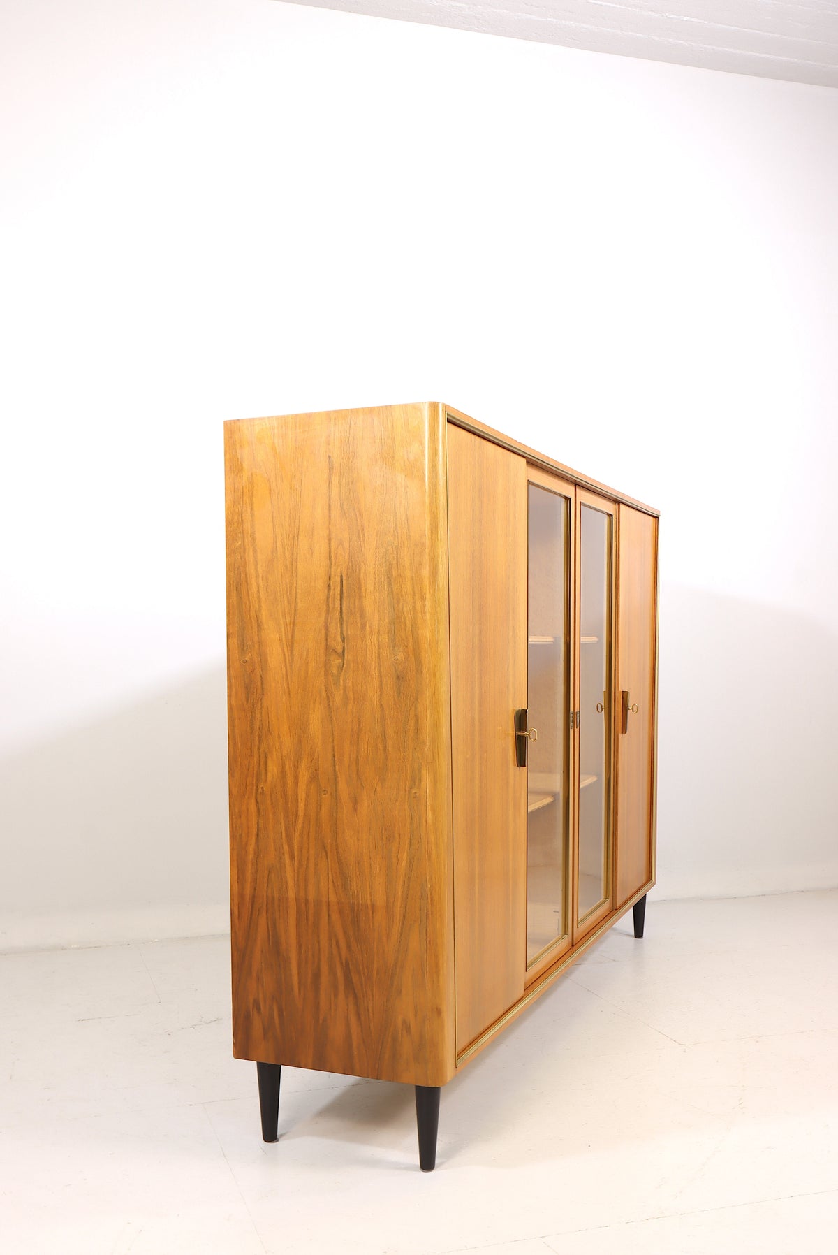 Mid Century Vitrine Highboard Vintage Vitrinenschrank Barschrank Bar Cabinet Glass Cabinet