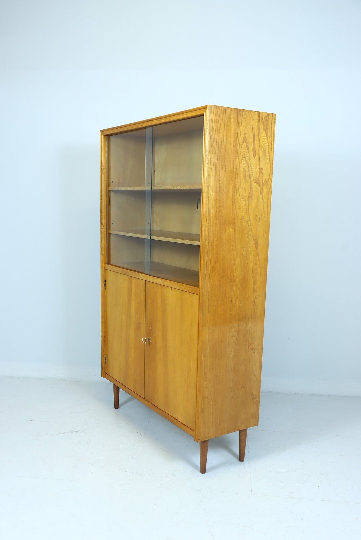 Mid Century Highboard 60er Retro Vintage DDR Vitrine Schrank Holz