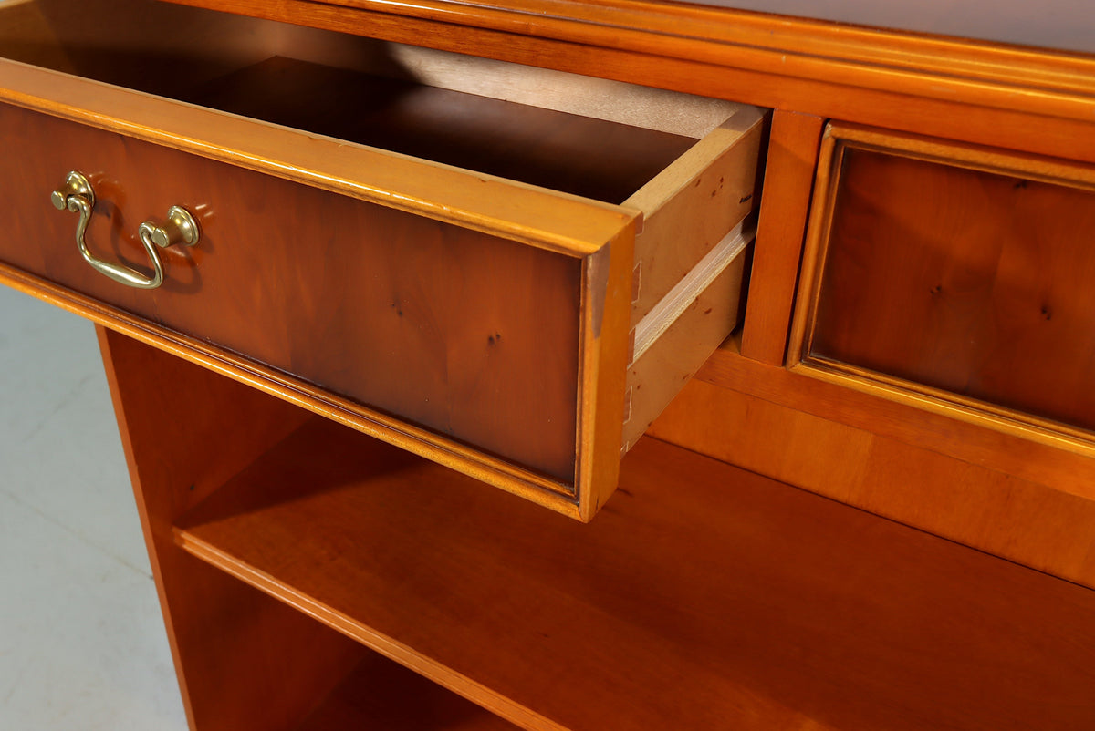 Englischer Regal Eibe Massivholz Kommode Vintage Bücherregal Antik Stil