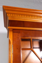 Englischer Sekretär Eibe Massivholz Vitrine Vintage Antik Stil