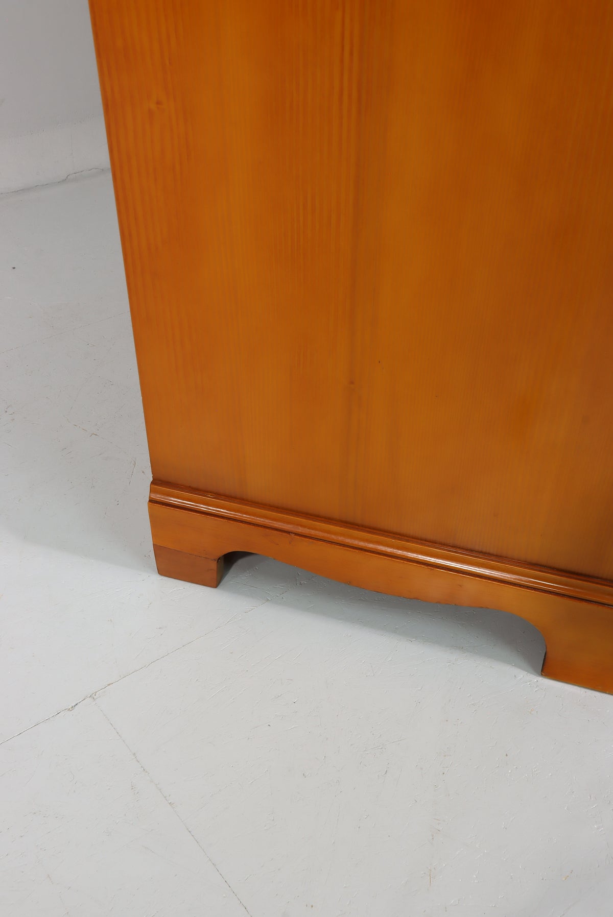 Englischer Sekretär Eibe Massivholz Vitrine Vintage Antik Stil