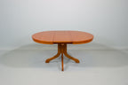 Couchtisch ausziehbar rund Echtholz Vintage Esstisch Retro