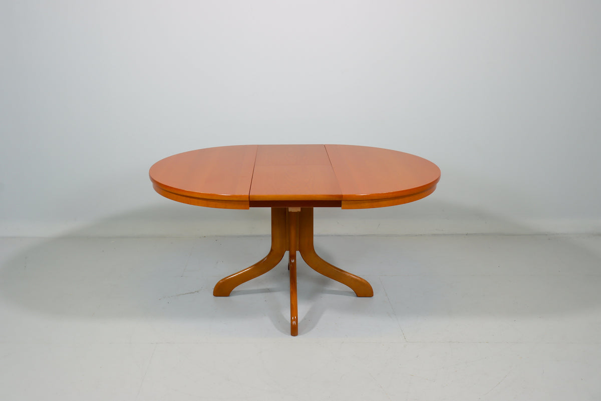 Couchtisch ausziehbar rund Echtholz Vintage Esstisch Retro