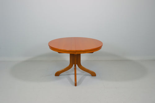 Couchtisch ausziehbar rund Echtholz Vintage Esstisch Retro
