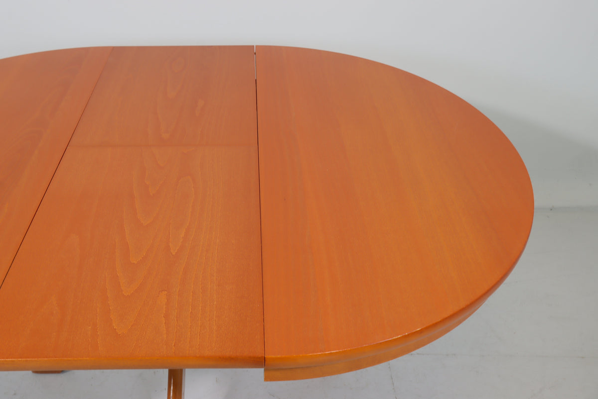 Couchtisch ausziehbar rund Echtholz Vintage Esstisch Retro