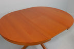 Couchtisch ausziehbar rund Echtholz Vintage Esstisch Retro