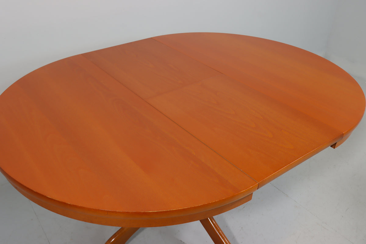 Couchtisch ausziehbar rund Echtholz Vintage Esstisch Retro