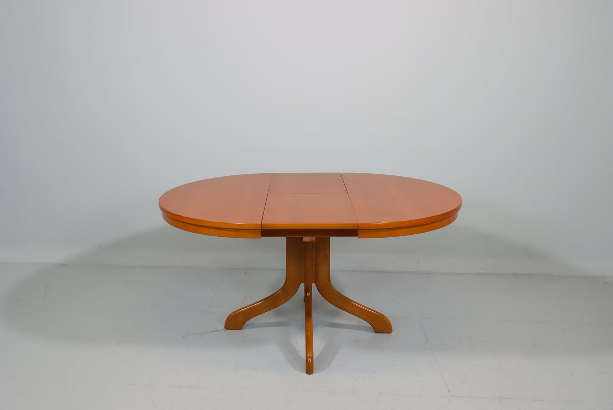 Couchtisch ausziehbar rund Echtholz Vintage Esstisch Retro