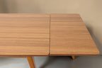 Vintage Space Mid Century Esstisch aus Holz mit ausziehbarer Tischplatte und markanter Maserung im 60er Jahre Design