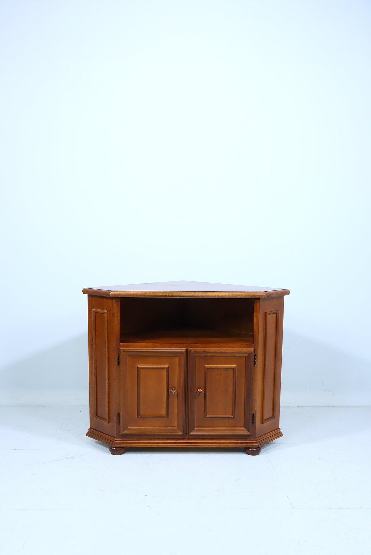 Mid Century Eckkommode Retro Vintage Schrank Corner Cabinet Holz