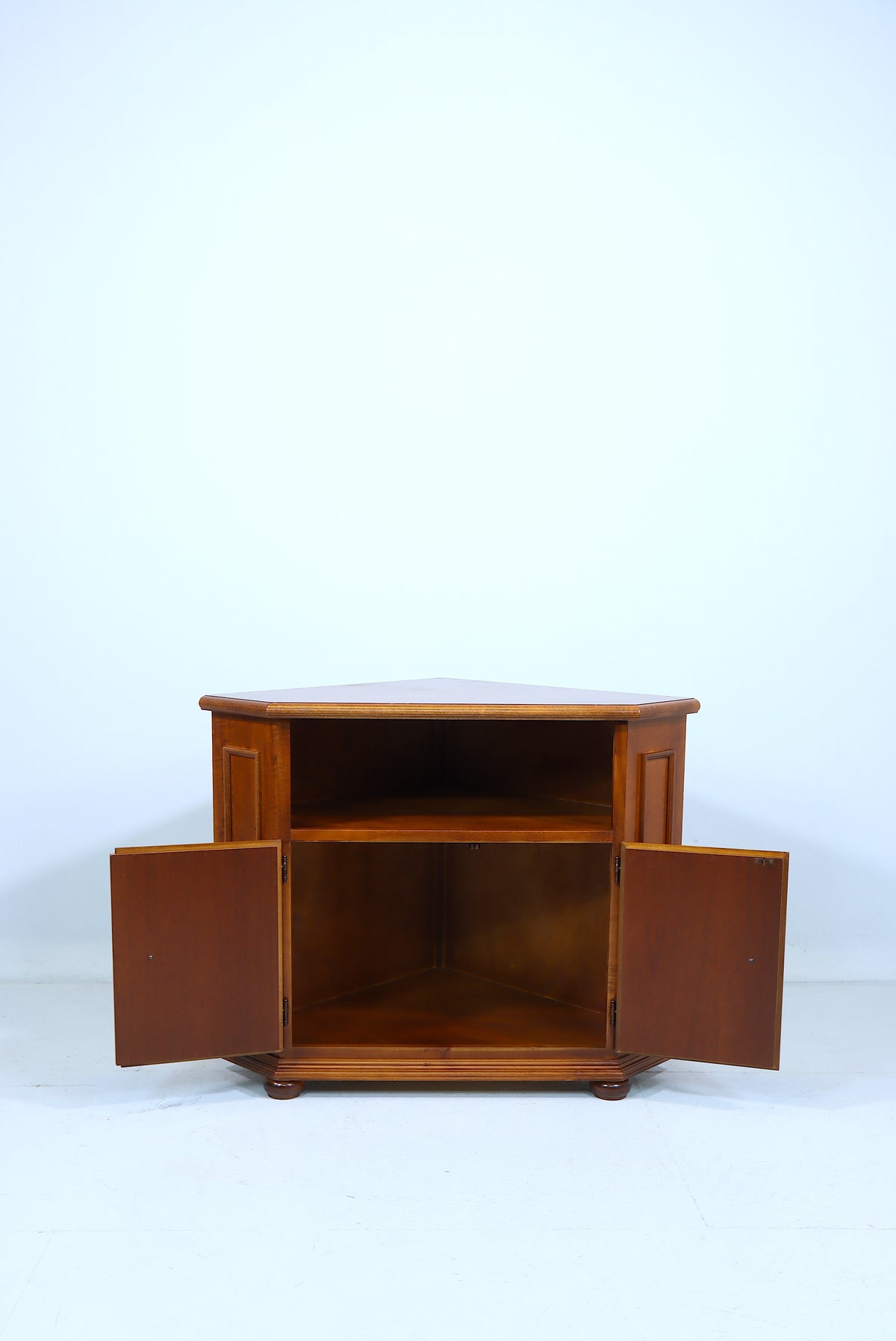 Mid Century Eckkommode Retro Vintage Schrank Corner Cabinet Holz