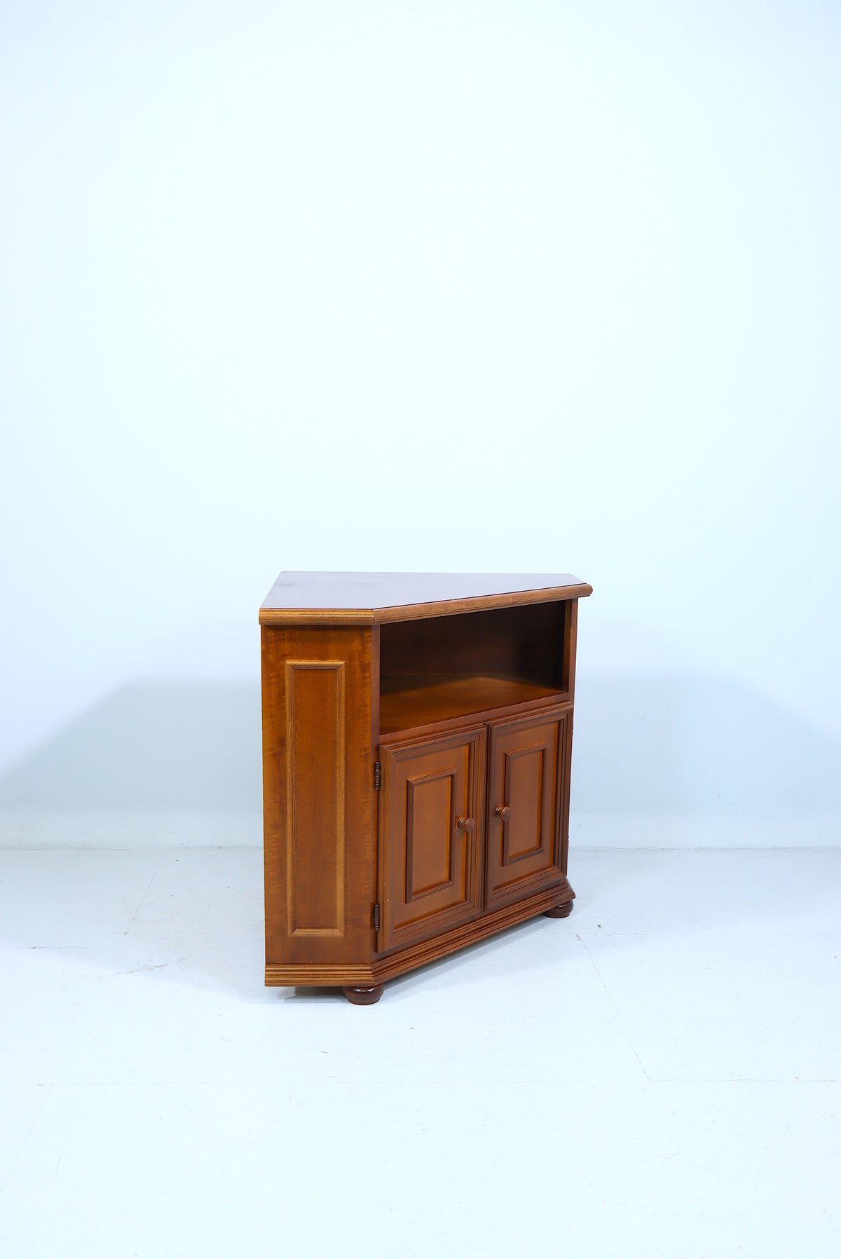 Mid Century Eckkommode Retro Vintage Schrank Corner Cabinet Holz