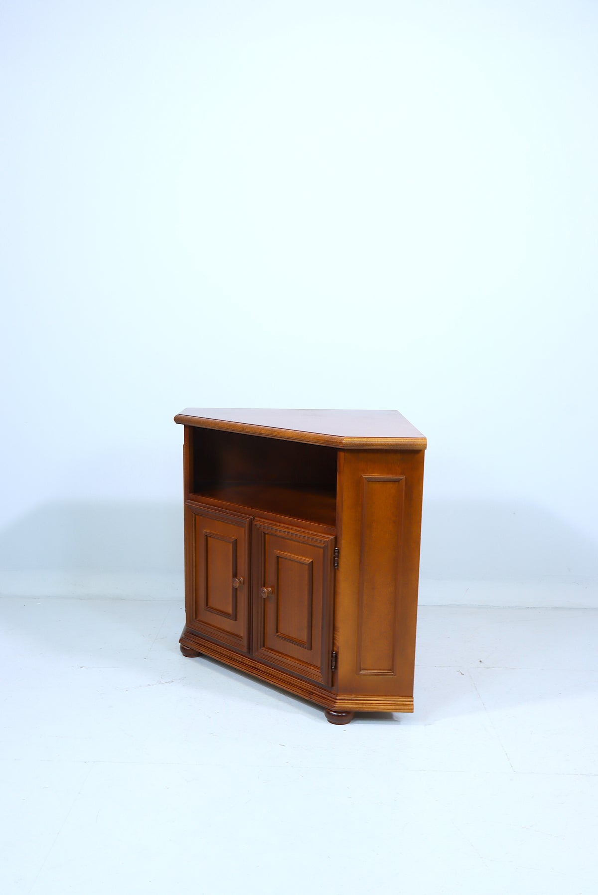 Mid Century Eckkommode Retro Vintage Schrank Corner Cabinet Holz