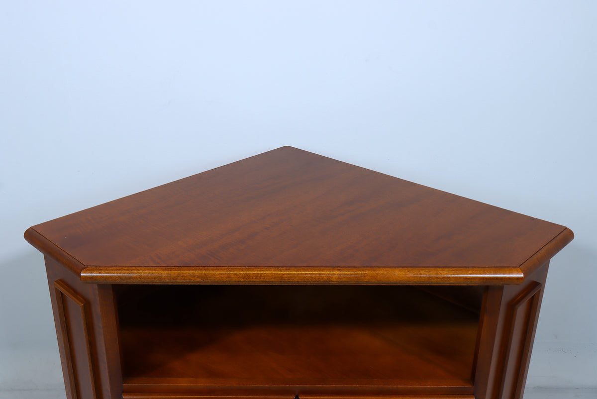Mid Century Eckkommode Retro Vintage Schrank Corner Cabinet Holz