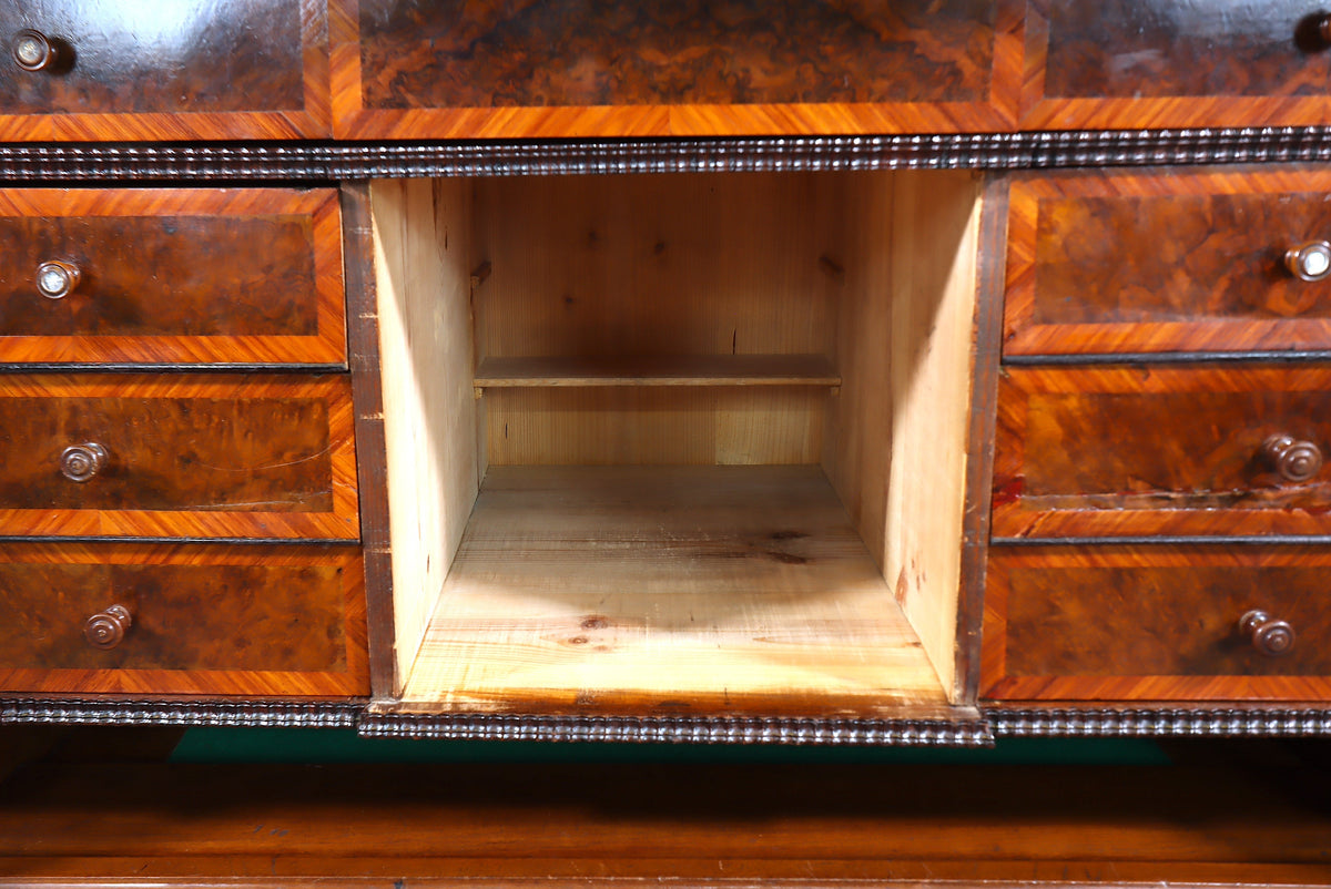 Louis Philippe Sekretär Antik Schrank Gründerzeit Kommode Nussbaum Vintage