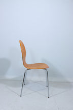 Mid Century Stuhl Holz Metall Stapelstuhl Design Retro Esszimmerstuhl Vintage