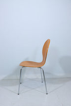 Mid Century Stuhl Holz Metall Stapelstuhl Design Retro Esszimmerstuhl Vintage