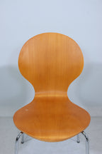 Mid Century Stuhl Holz Metall Stapelstuhl Design Retro Esszimmerstuhl Vintage
