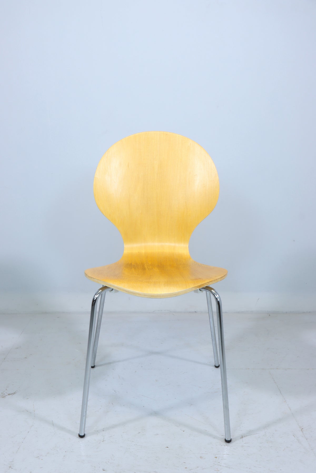 Stuhl Holz Metall Stapelstuhl Design Esszimmerstuhl Vintage Retro Chair