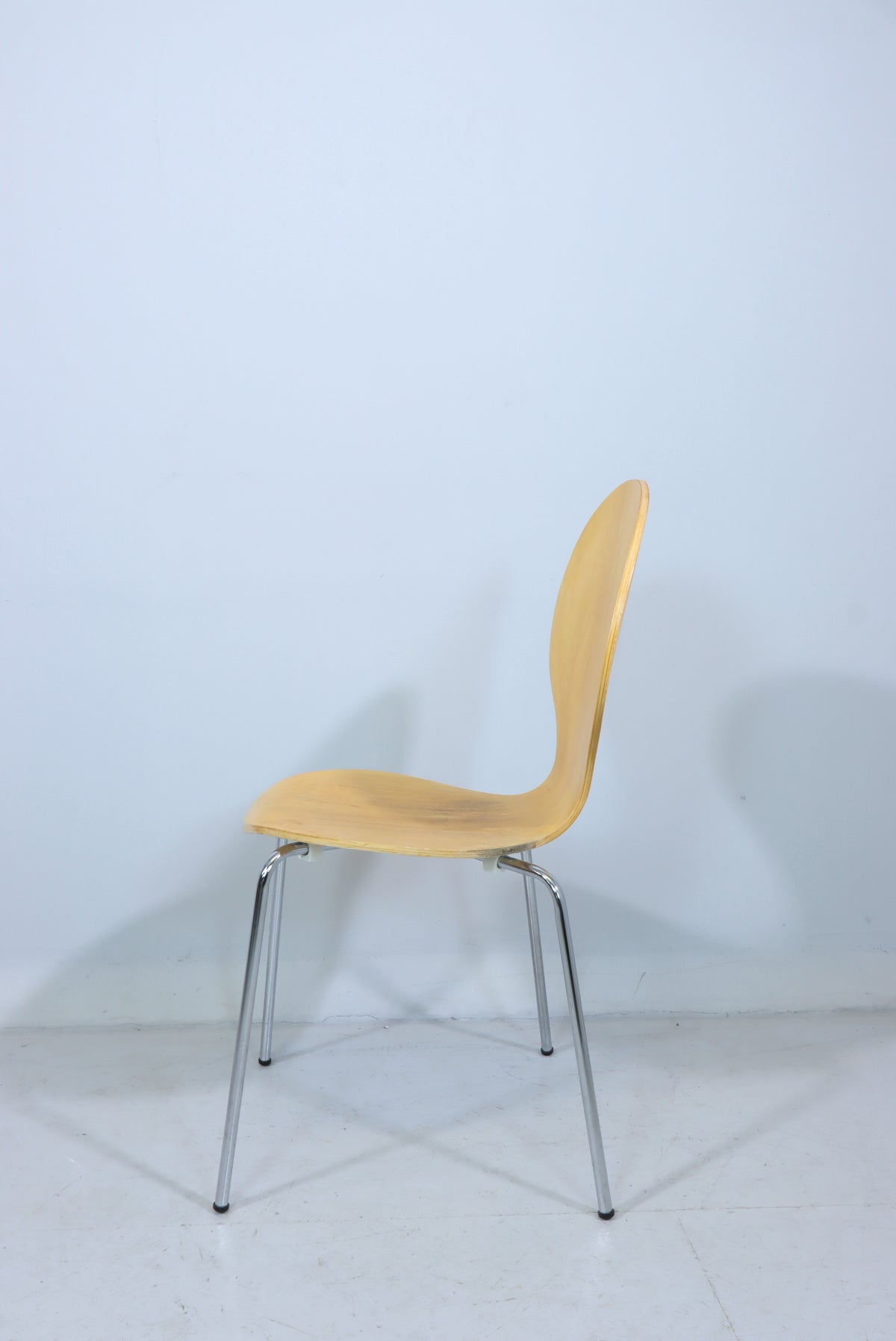 Stuhl Holz Metall Stapelstuhl Design Esszimmerstuhl Vintage Retro Chair