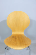 Stuhl Holz Metall Stapelstuhl Design Esszimmerstuhl Vintage Retro Chair