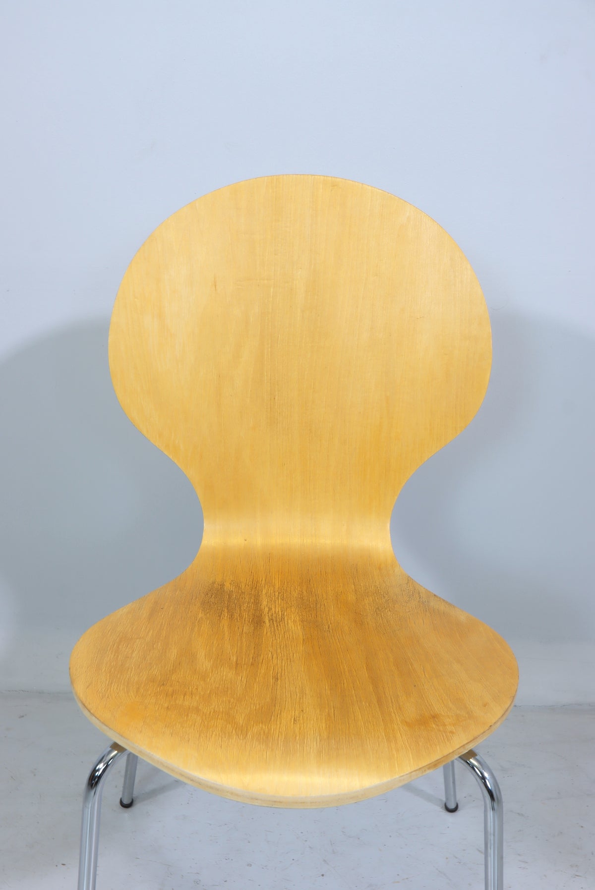 Stuhl Holz Metall Stapelstuhl Design Esszimmerstuhl Vintage Retro Chair