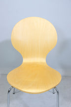 Stuhl Holz Metall Stapelstuhl Design Esszimmerstuhl Vintage Retro Chair