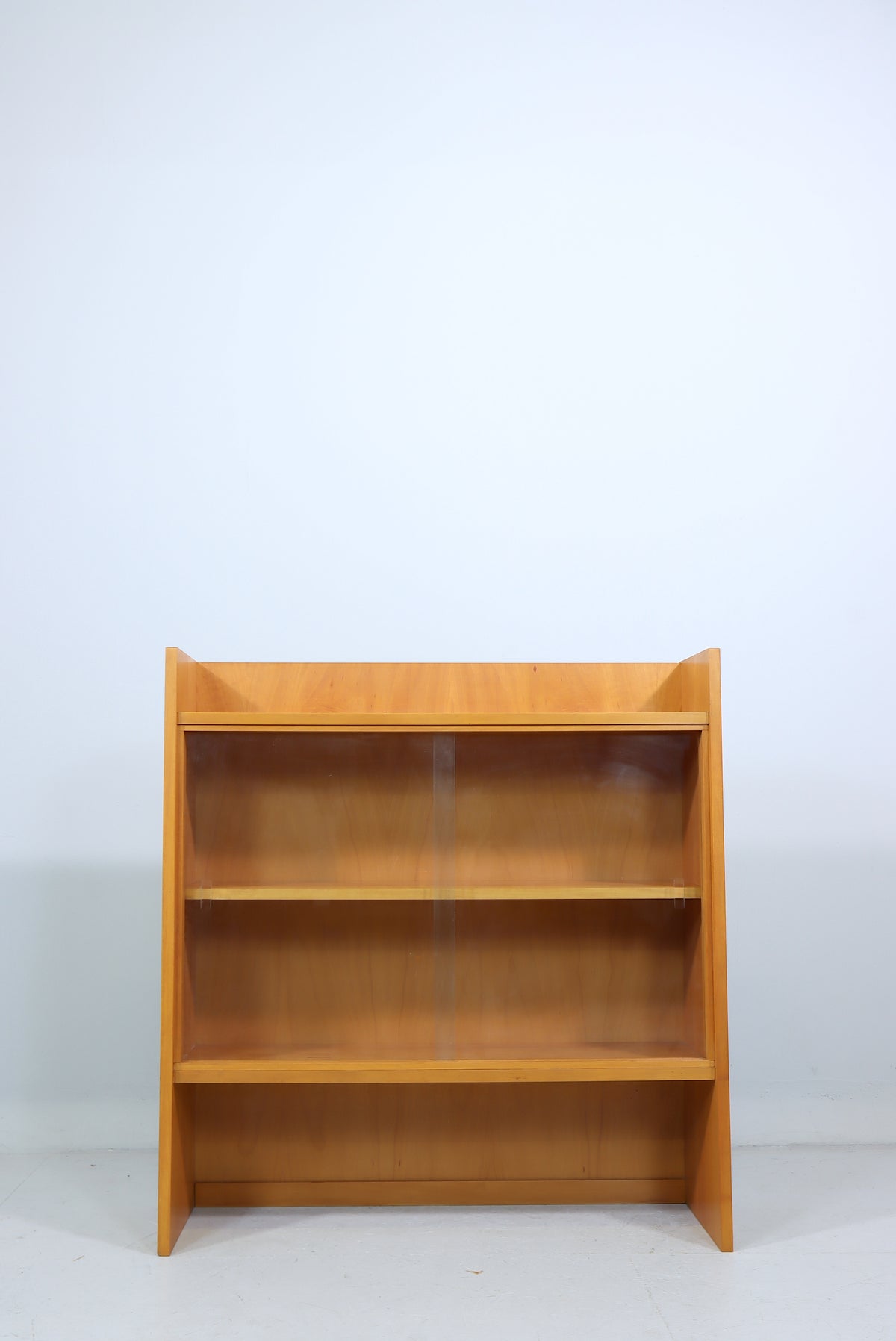 Mid Century Bücherregal VEB Südthür. Möbelwerke Themar Glas DDR Regal Schiebetüren
