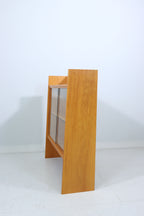 Mid Century Bücherregal VEB Südthür. Möbelwerke Themar Glas DDR Regal Schiebetüren