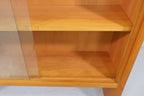 Mid Century Bücherregal VEB Südthür. Möbelwerke Themar Glas DDR Regal Schiebetüren