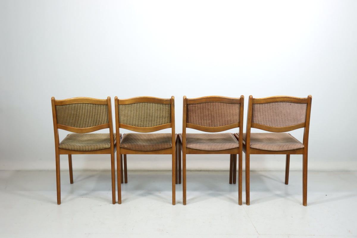 4x EKA Küchenstühle Danish Design Mid Century Stuhl Dinning Chair Retro