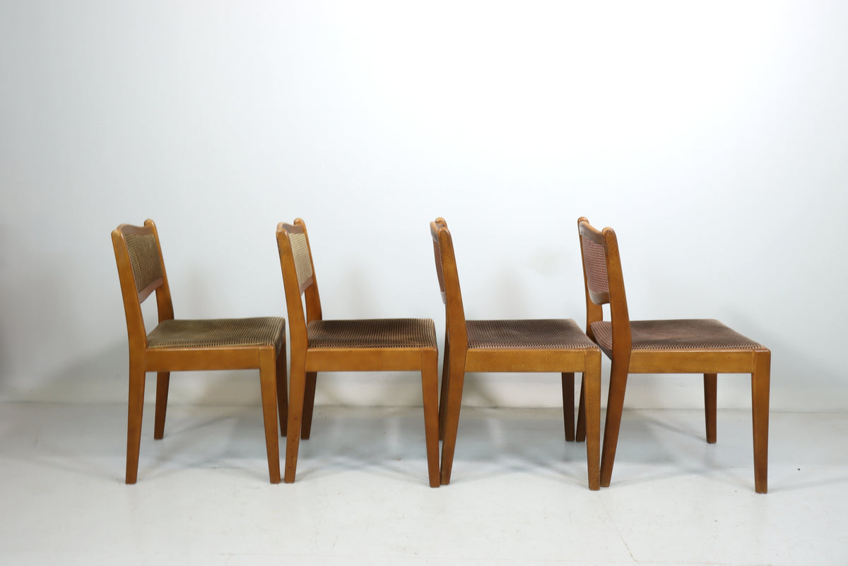 4x EKA Küchenstühle Danish Design Mid Century Stuhl Dinning Chair Retro