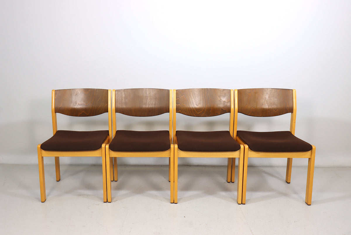 4x Mid Century Esszimmerstühle Skandinavisch Design Vintage Chairs Retro