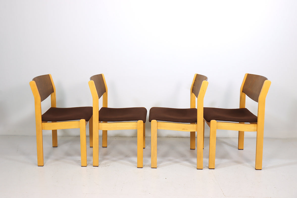 4x Mid Century Esszimmerstühle Skandinavisch Design Vintage Chairs Retro