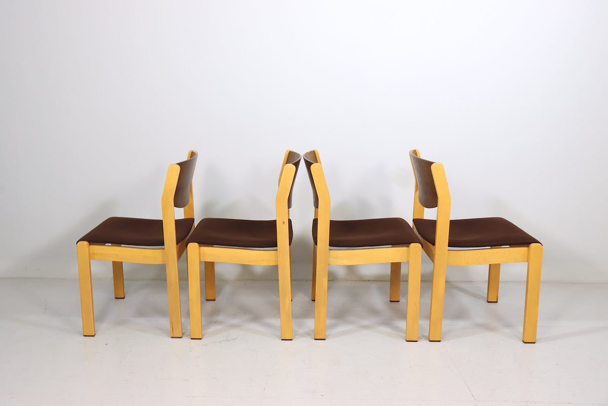 4x Mid Century Esszimmerstühle Skandinavisch Design Vintage Chairs Retro