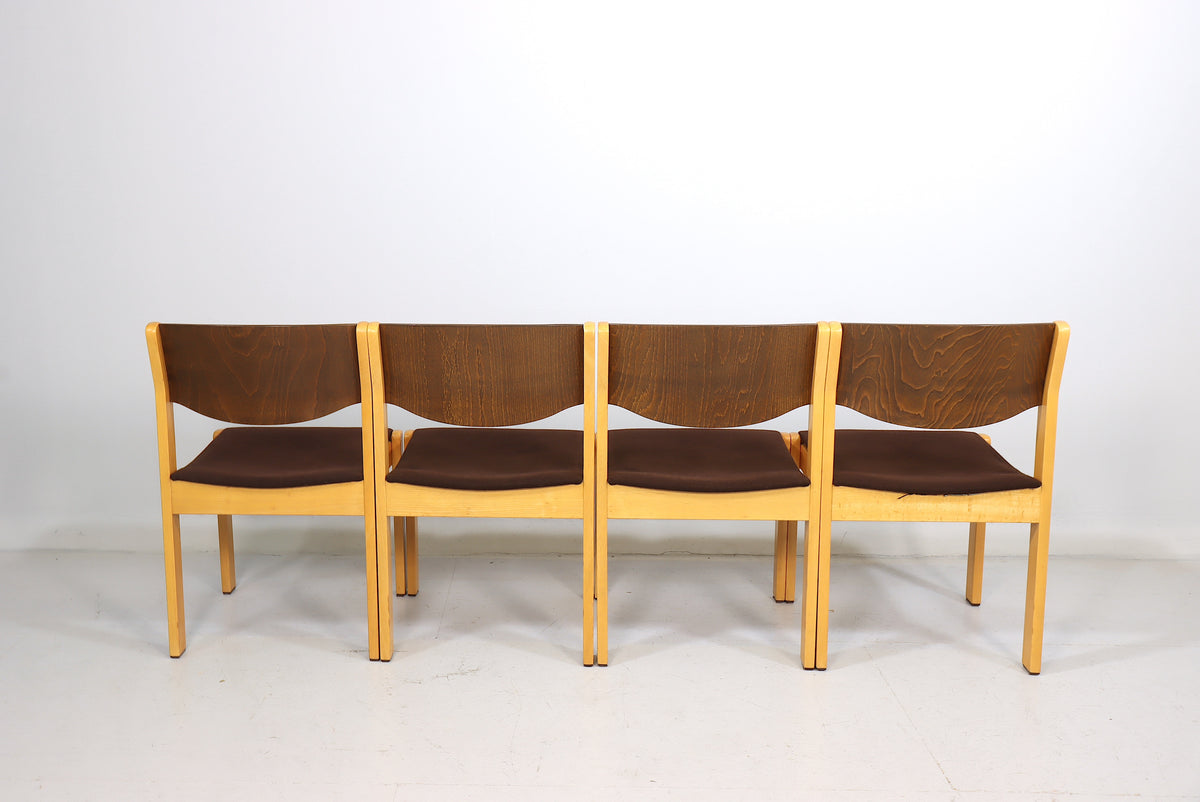 4x Mid Century Esszimmerstühle Skandinavisch Design Vintage Chairs Retro