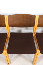 4x Mid Century Esszimmerstühle Skandinavisch Design Vintage Chairs Retro