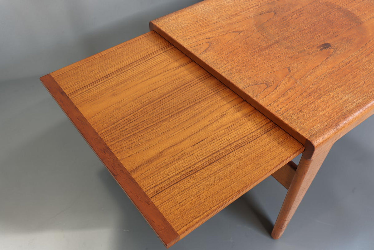 Vintage Space Kai Kristiansen Couchtisch aus Teakholz im Mid Century Design mit ausziehbarer Tischplatte